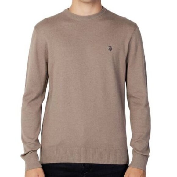 U.S. POLO ASSN. Sweater Men's Size XXL Tan Pullover Crewneck - Picture 2 of 10